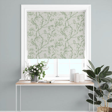Bilberry Linen Curtain Fabric - Green