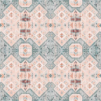 Boho-Ankara-Leinenstoffprobe – Blush