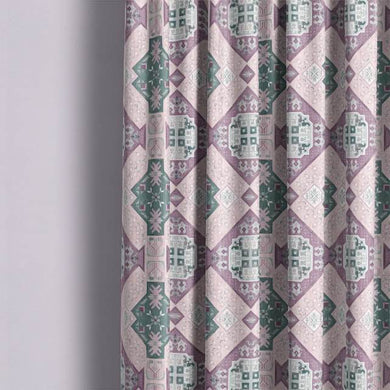 Boho Izmir Linen Curtain Fabric - Plum