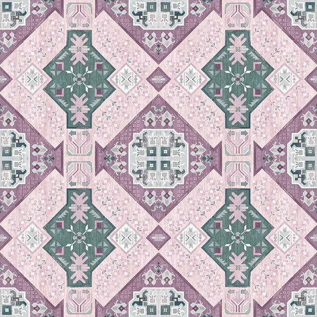 Boho Izmir Linen Curtain Fabric - Plum hanging in a well-lit living room window