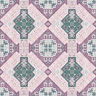 Boho Izmir Linen Curtain Fabric - Plum hanging in a well-lit living room window