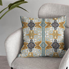 Detail of the Boho Urfa Linen Curtain Fabric - Slate showing its natural, earthy color and soft drape characteristics