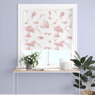 Bordeaux Toile Cotton Curtain Fabric - Rouge