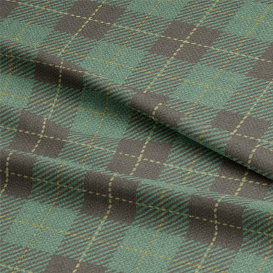 Buie Plaid Linen Curtain Fabric - Green