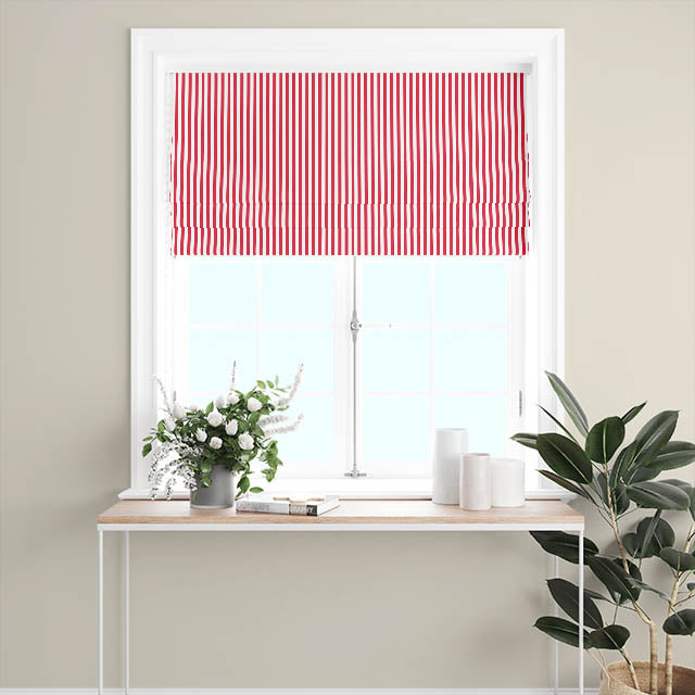 Scarlet-colored curtain fabric made from durable and soft cotton material