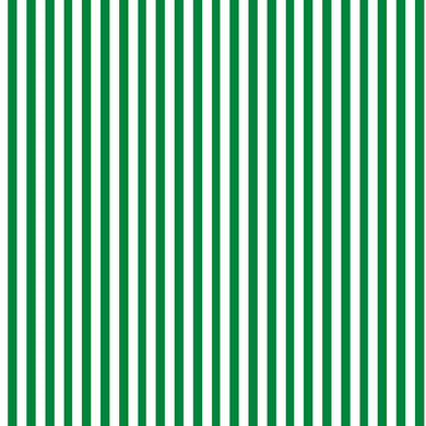 Candy Stripe Cotton Fabric Sample - Bottle Green