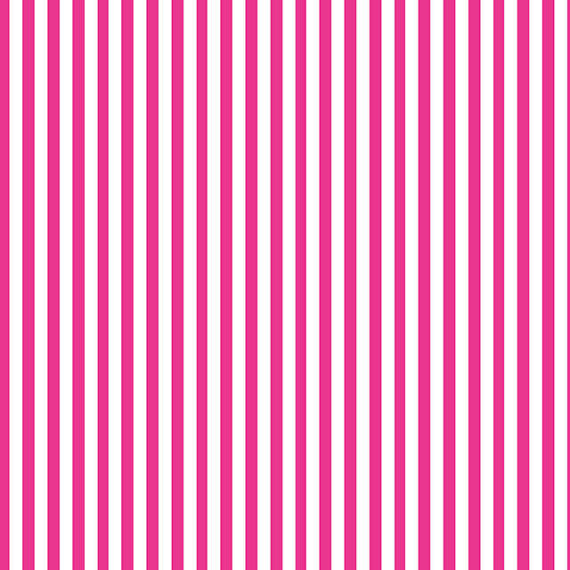 Candy Stripe Cotton Curtain Fabric - Cerise