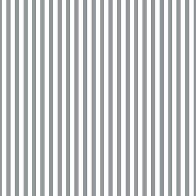 Candy Stripe Cotton Fabric Sample - Grey