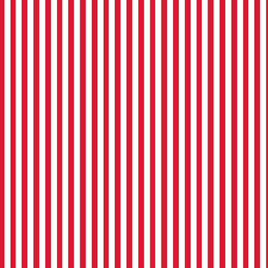 Candy Stripe Cotton Fabric Sample - Scarlett