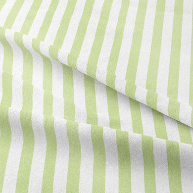 Candy Stripe Cotton Curtain Fabric - Willow