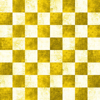 Checkers Cotton Fabric Sample - Ochre