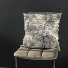 High-quality Colmar Toile Linen Curtain Fabric in Charcoal for luxurious window treatments