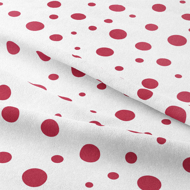 Confetti Cotton Curtain Fabric - Cherry