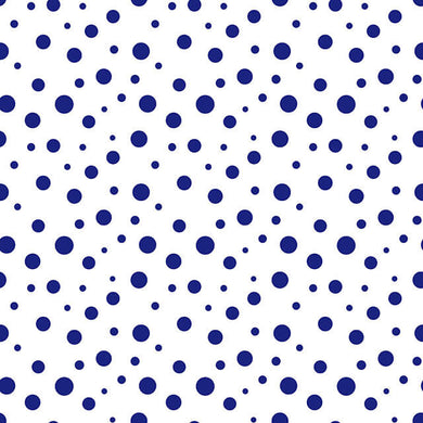 Confetti Cotton Curtain Fabric - Navy