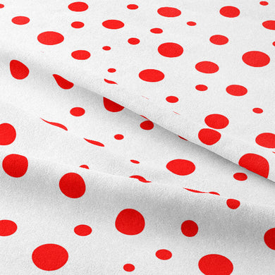 Confetti Cotton Curtain Fabric - Red