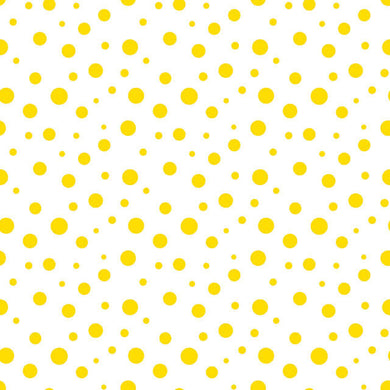 Confetti Cotton Curtain Fabric in bright yellow color for home decor