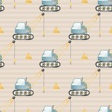 Crane Cotton Fabric Sample - Beige