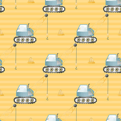 Crane Cotton Fabric Sample - Yellow