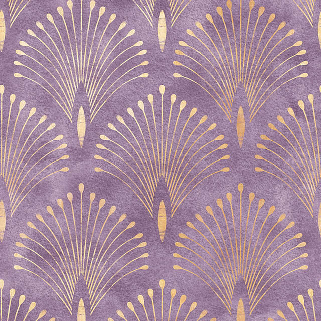 Deco Plume Linen Curtain Fabric - Amethyst