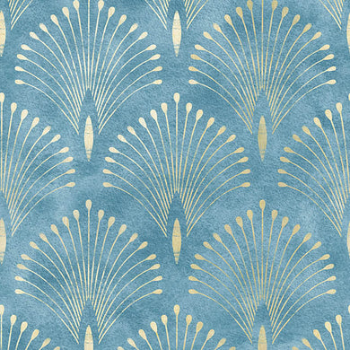 Échantillon de tissu pour rideau en lin Deco Plume - Azur
