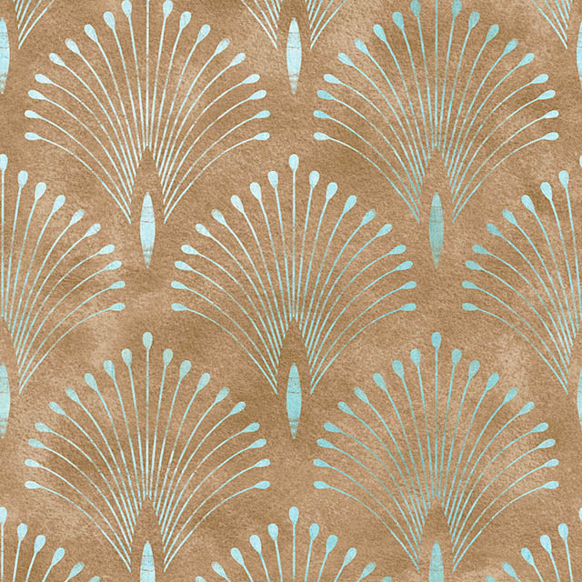 Deco Plume Linen Curtain Fabric - Bronze