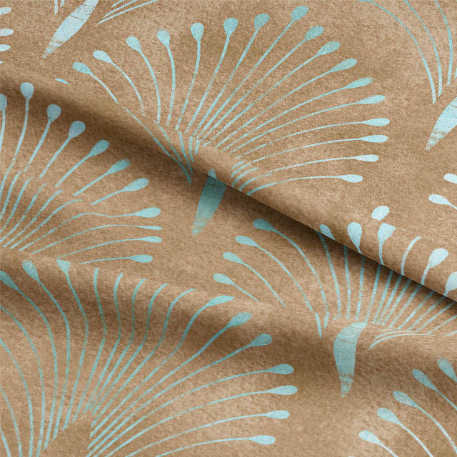 Deco Plume Linen Curtain Fabric - Bronze