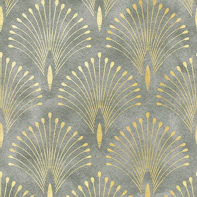 Deco Plume Linen Curtain Fabric - Fossil