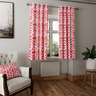High-quality Delilah Cotton Curtain Fabric in deep red hue perfect for any room