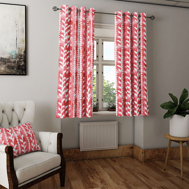 High-quality Delilah Cotton Curtain Fabric in deep red hue perfect for any room