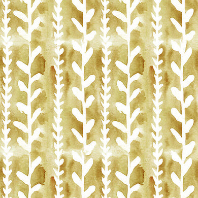 Delilah Cotton Curtain Fabric - Gold