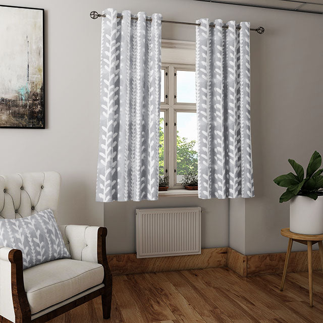 Delilah Cotton Curtain Fabric - Silver, perfect for creating a stylish and polished look in your living room, bedroom, or dining area