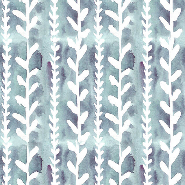 Delilah Cotton Curtain Fabric - Ocean