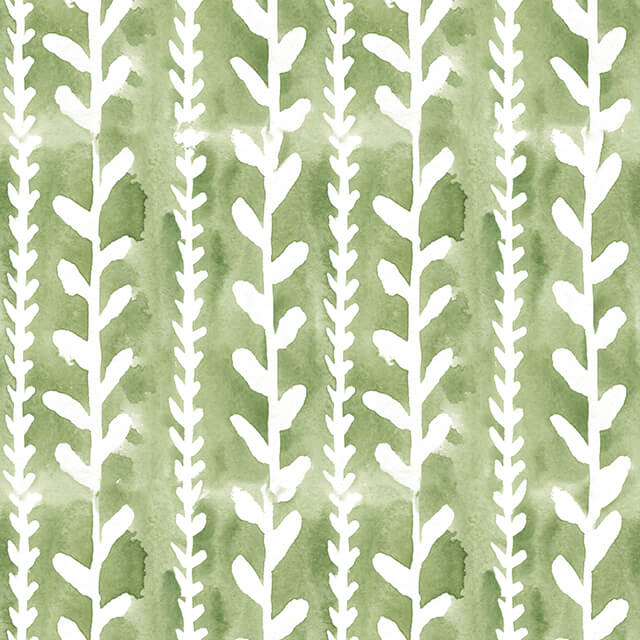 Delilah Cotton Curtain Fabric - Pine