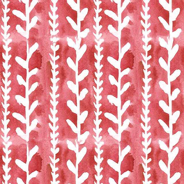 Delilah Cotton Curtain Fabric - Red