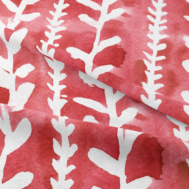 Delilah Cotton Curtain Fabric - Red