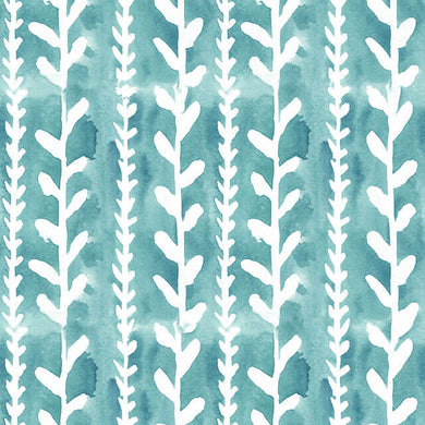 Delilah Cotton Curtain Fabric - Teal