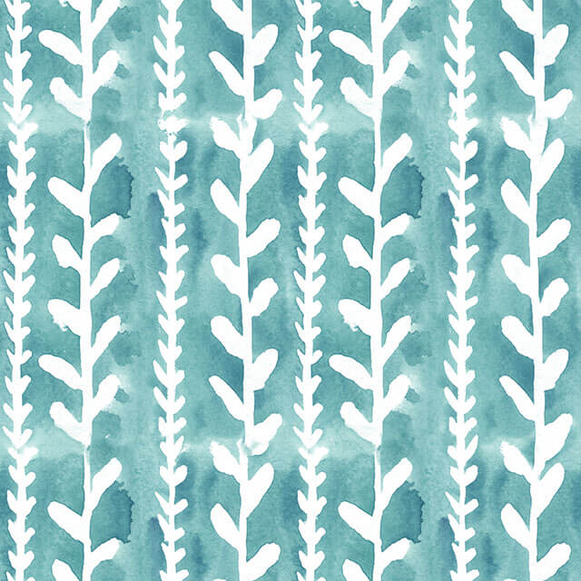 Delilah Cotton Curtain Fabric - Teal