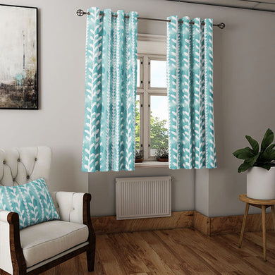 Delilah Cotton Curtain Fabric - Teal