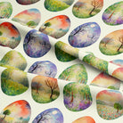 Soft and luxurious ivory cotton fabric with beautiful egg tree pattern
