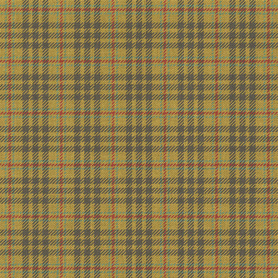 Ericht Plaid Linen Fabric Sample - Ochre