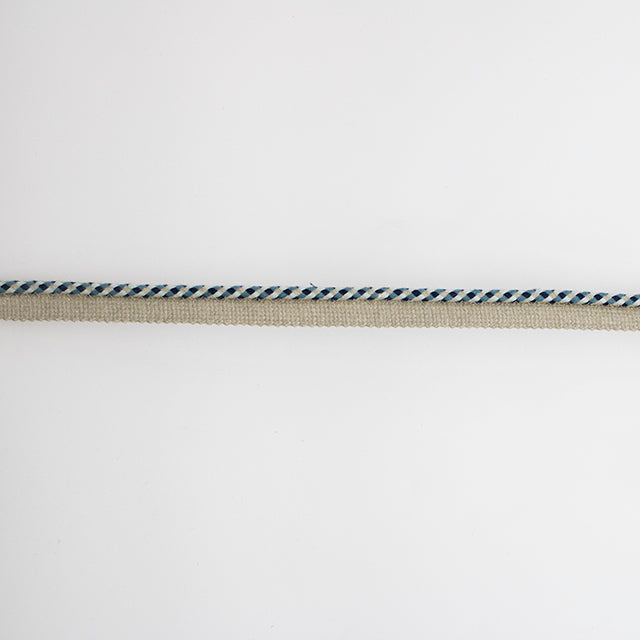 Upholstery Flanged Piping Cord Cord - Duck Egg / Navy - Duck Egg / Navy 100% polyester sewing duck
