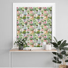  Beautifully textured, 100% cotton Flowerpots Curtain Fabric in Pink, a stylish choice for window treatments and upholstery