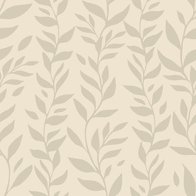 Foliage Cotton Curtain Fabric - Parchment