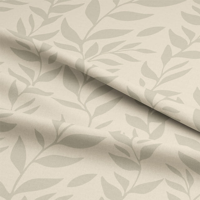 Foliage Cotton Curtain Fabric - Parchment