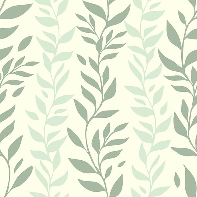 Foliage Cotton Curtain Fabric - Sage