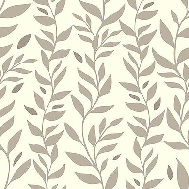 Foliage Cotton Curtain Fabric - Stone