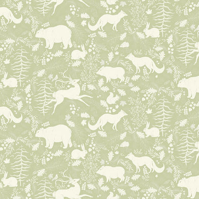 Forest Friends Linen Curtain Fabric 