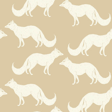 Foxy Linen Curtain Fabric - Antique Cream