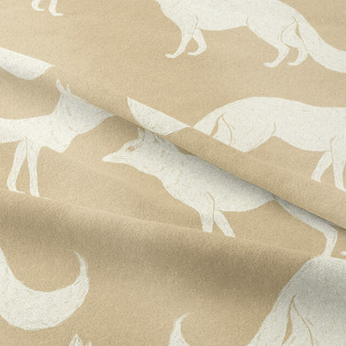 Foxy Linen Curtain Fabric - Antique Cream