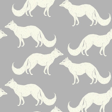 Foxy Linen Curtain Fabric - Grey